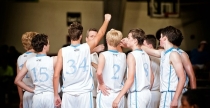 MTXE Basketball huddle