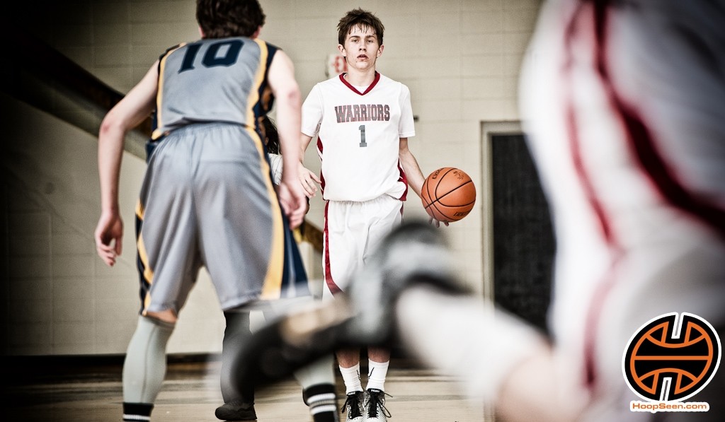 Andrew Melms with basketball